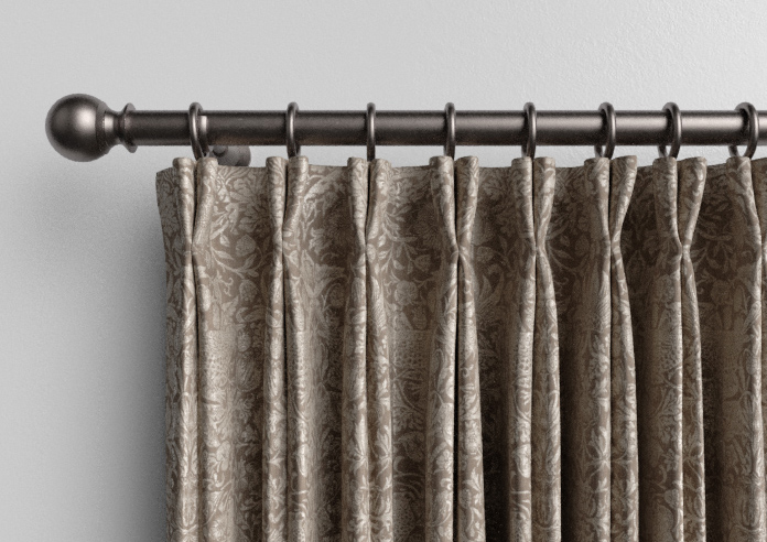 William Morris At Home Strawberry Thief, Woven Limestone - Made to Measure Curtains - Image 10